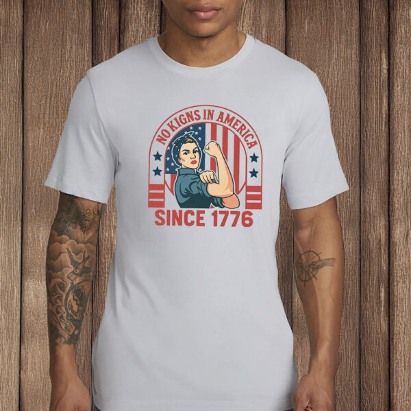 USA Flag Save Democracy Pro Democracy Tee, No Kings In America Since 1776 Shirt