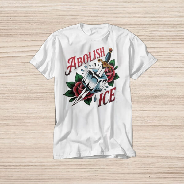 Abolish-ICE-Shirt-with-Dagger-and-Roses-–-Fight-for-Justices