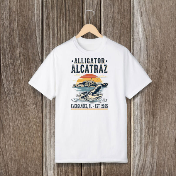 Alligator-Alcatraz-Shirt-–-Everglades-Florida-Vintage-Wildlife-Tee,-Est.-2025-USA
