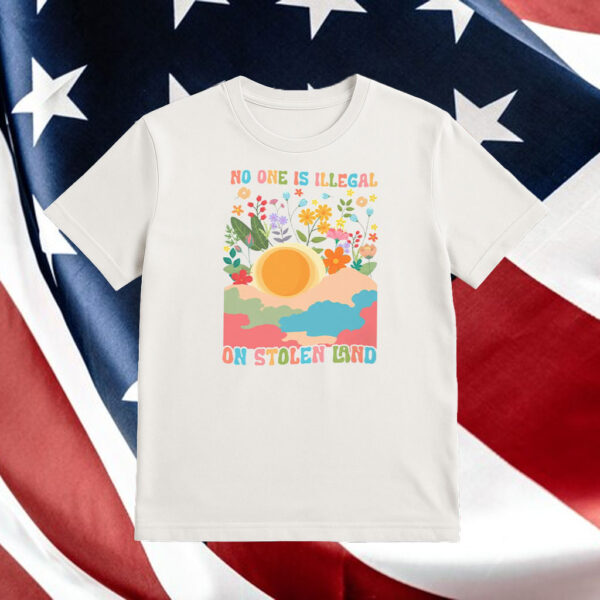 Anti-ICE-No-One-Is-Illegal-Shirt-–-Colorful-Floral-Activist-Tee