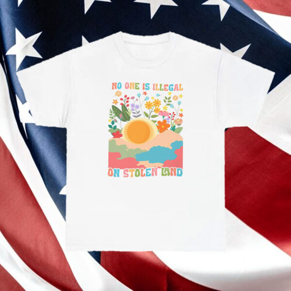 Anti-ICE-No-One-Is-Illegal-Shirt-–-Colorful-Floral-Activist-Tees