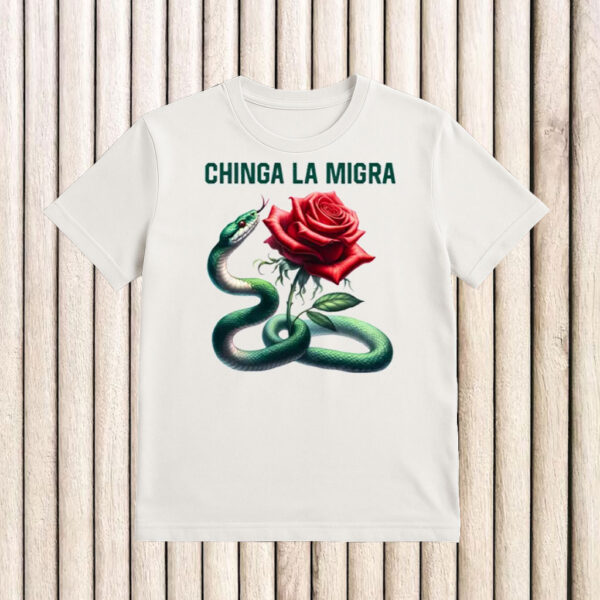 Chinga-La-Migra-Immigrant-Rights-Shirt-–-Snake-&-Red-Rose-Activist-Tee