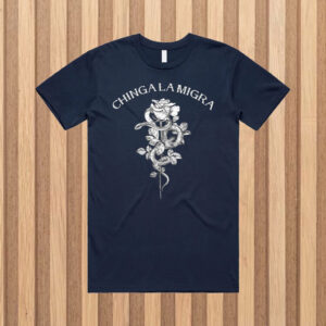 Chinga-La-Migra-Shirt-–-Monochrome-Rose-&-Snake-Activist-Tee-usa