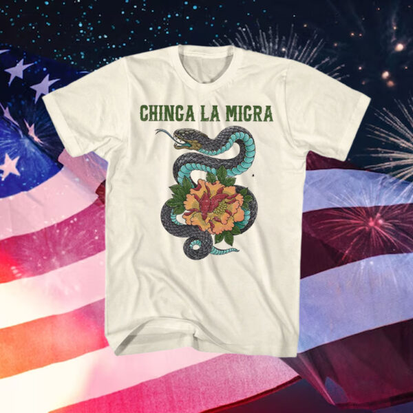 Chinga-La-Migra-Shirt-–-Striking-Snake-&-Floral-Activist-Tee-us
