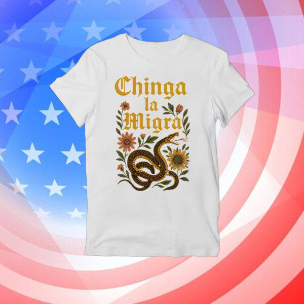Chinga-La-Migra-Snake-Tee-–-Bold-Snake-&-Floral-Activist-Shirt