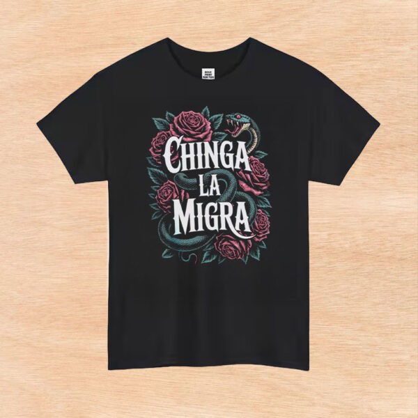 Chinga-La-Migra-T-Shirt-–-Fierce-Snake-&-Rose-Activist-Tee