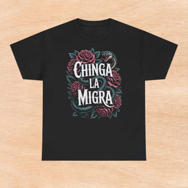 Chinga-La-Migra-T-Shirt-–-Fierce-Snake-&-Rose-Activist-Tee-usa