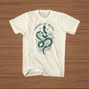 Chinga-La-Migra-T-Shirt-–-Green-Snake-&-White-Floral-Activist-Tees