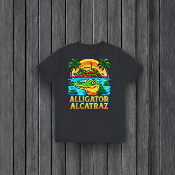 Funny-Meme-Florida-Everglades-Shirt-–-Colorful-Alligator-Alcatraz-Graphic-Tee-USA