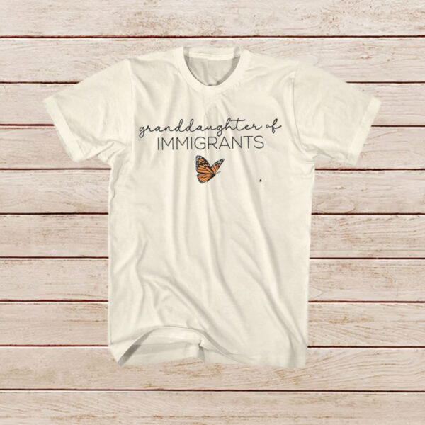 Granddaughter-of-Immigrants-Shirt-–-Butterfly-Inspirational-Tee-US
