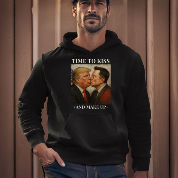 Time-to-Kiss-and-Make-Up-Shirt-–-Bold-Political-Parody-Tee-Featuring-Trump-&-Elon-Musk