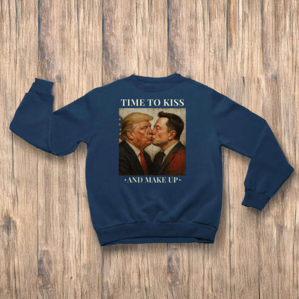 Time-to-Kiss-and-Make-Up-Shirt-–-Bold-Political-Parody-Tee-Featuring-Trump-&-Elon-Musks
