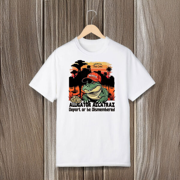 Trump-MAGA-Hat-Design-–-Alligator-Alcatraz-Deport-or-Be-Dismembered-Political-Statement-T-Shirt
