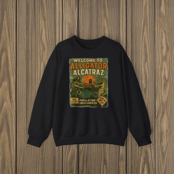 Welcome-to-Alligator-Alcatraz-Shirt-–-Bold-Political-Cartoon-Tee-for-Activists-&-Florida-Fan-US