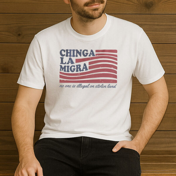 Chinga-La-Migra-American-Flag-Activist-T-Shirt-US