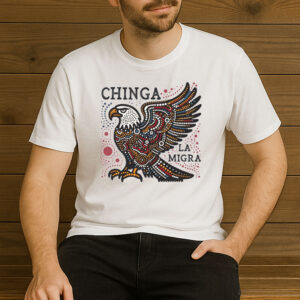 Chinga-La-Migra-Bald-Eagle-Dot-Art-Protest-Shirts