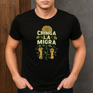 Chinga-La-Migra-Barbed-Wire-Flower-Tee-–-Bold-Protest-Shirt-US
