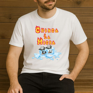 Chinga-La-Migra-Flame-Tee-–-Melting-ICE-Funny-Protest-Shirt-US