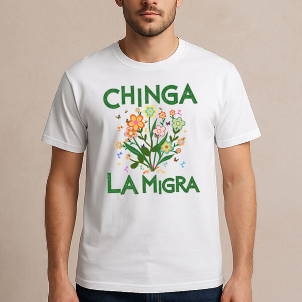 Chinga-La-Migra-Floral-Tee-–-Colorful-Flowers-&-Butterfly-Shirt