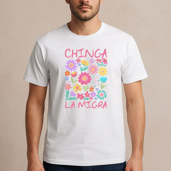Chinga-La-Migra-Pastel-Flower-Shirt-–-Protest-Graphic-Tee