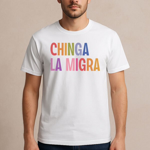 Chinga-La-Migra-Rainbow-Color-Block-Protest-T-Shirt