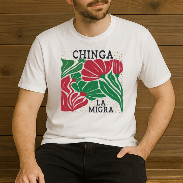 Chinga-La-Migra-Red-Green-Floral-Protest-Shirt-US