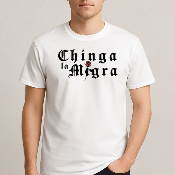 Chinga-La-Migra-Rose-Tee-–-Gothic-Letter-Protest-Shirt