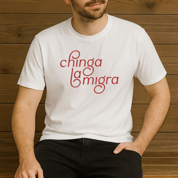 Chinga-La-Migra-Script-Tee-–-Elegant-Red-Letter-Protest-Shirt-US