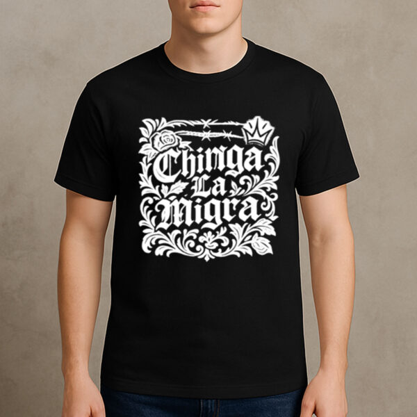 Chinga-La-Migra-Shirt-–-Anti-ICE-Floral-Protest-Tee