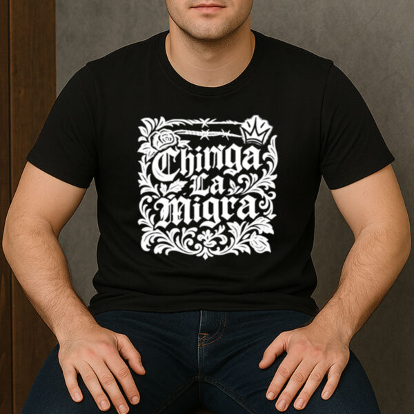 Chinga-La-Migra-Shirt-–-Anti-ICE-Floral-Protest-Tee-US