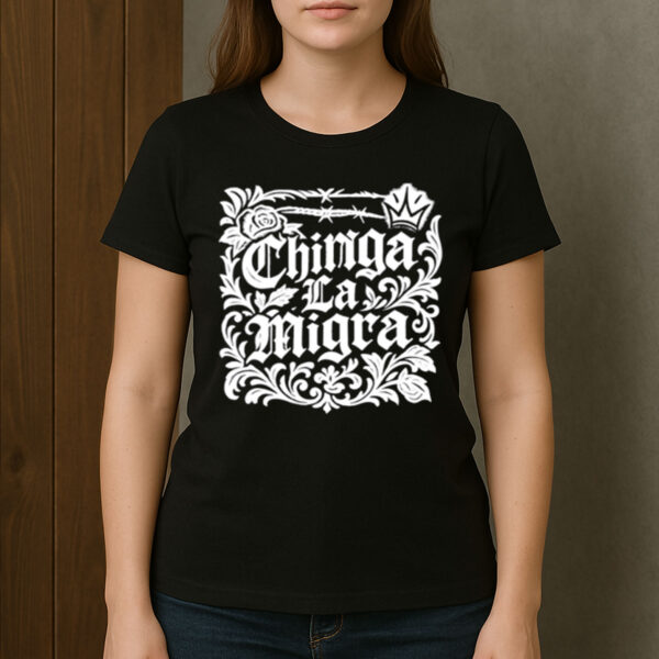 Chinga-La-Migra-Shirt-–-Anti-ICE-Floral-Protest-Tee-USA