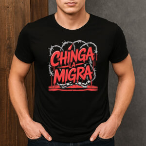 Chinga-La-Migra-Shirt-–-Barbed-Wire-Anti-ICE-Protest-Tee-US
