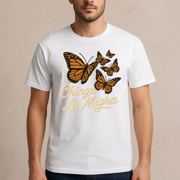 Chinga-La-Migra-Shirt-–-Monarch-Butterfly-Immigrant-Rights-Tee-USA