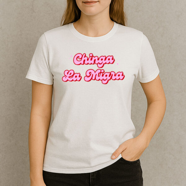 Chinga-La-Migra-Shirt-–-Pink-Bubble-Letter-Protest-Tee-US