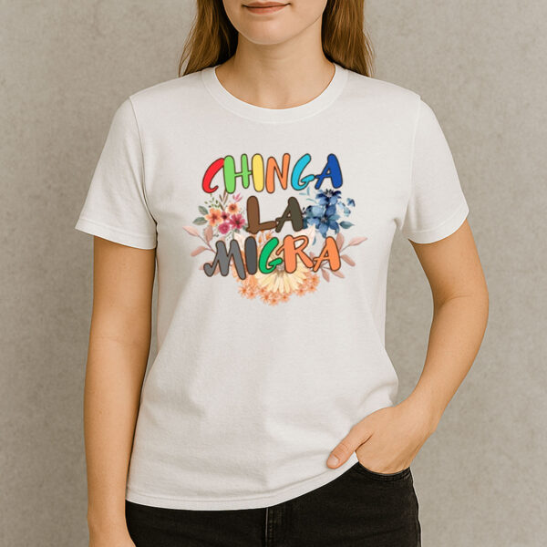 Chinga-La-Migra-Shirt-–-Rainbow-Floral-Immigrant-Rights-Tee-US