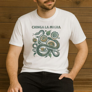 Chinga-La-Migra-Shirt-–-Snake-&-Floral-Anti-ICE-Protest-Tee-US