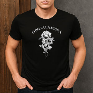 Chinga-La-Migra-Shirt-–-Snake-&-Rose-Anti-ICE-Protest-Tee-US