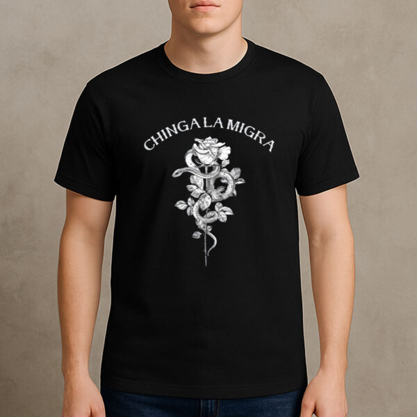 Chinga-La-Migra-Shirt-–-Snake-&-Rose-Anti-ICE-Protest-Tee-USA
