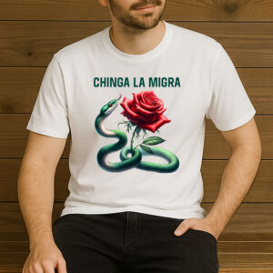 Chinga-La-Migra-Shirt-–-Snake-&-Rose-Immigrant-Rights-Tee-US