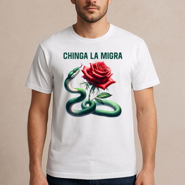 Chinga-La-Migra-Shirt-–-Snake-&-Rose-Immigrant-Rights-Tee-USA