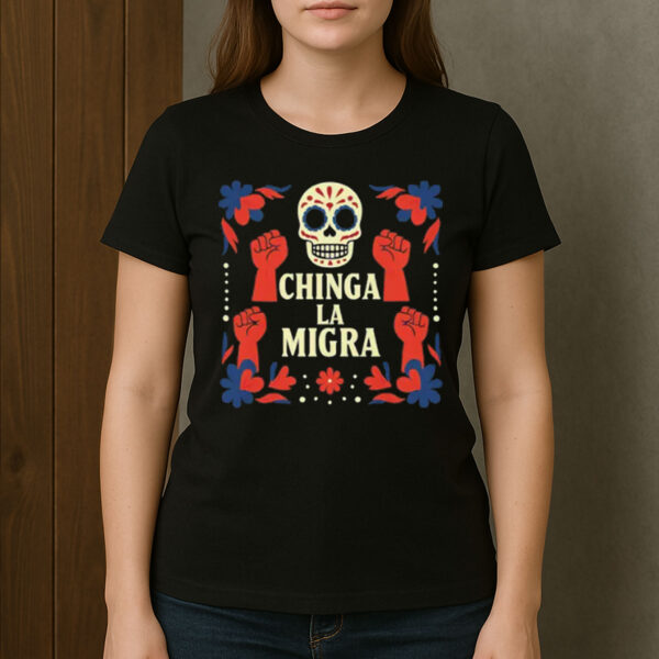 Chinga-La-Migra-Skull-Shirt-–-Activist-Protest-Graphic-Tee
