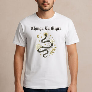 Chinga-La-Migra-Snake-Floral-Moon-Protest-T-Shirt-USA