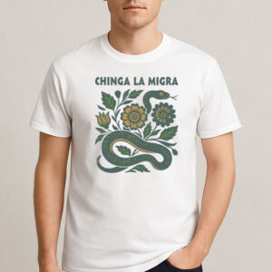 Chinga-La-Migra-Snake-&-Flowers-Immigrant-Rights-Tee-USA
