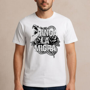 Chinga-La-Migra-Snake-&-Rose-Graphic-Anti-ICE-Protest-T-Shirt-USA