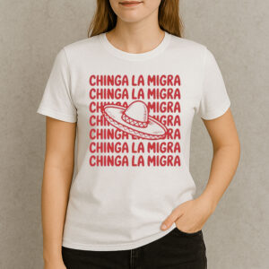 Chinga-La-Migra-Sombrero-Repeated-Graphic-Protest-Tee-US