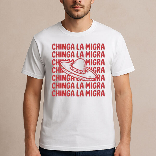 Chinga-La-Migra-Sombrero-Repeated-Graphic-Protest-Tee-USA
