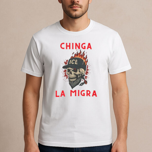 Chinga-La-Migra-T-Shirt-–-Flaming-Skull-Anti-ICE-Activist-Tee-USA