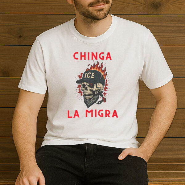 Chinga-La-Migra-T-Shirt-–-Flaming-Skull-Anti-ICE-Activist-Tees
