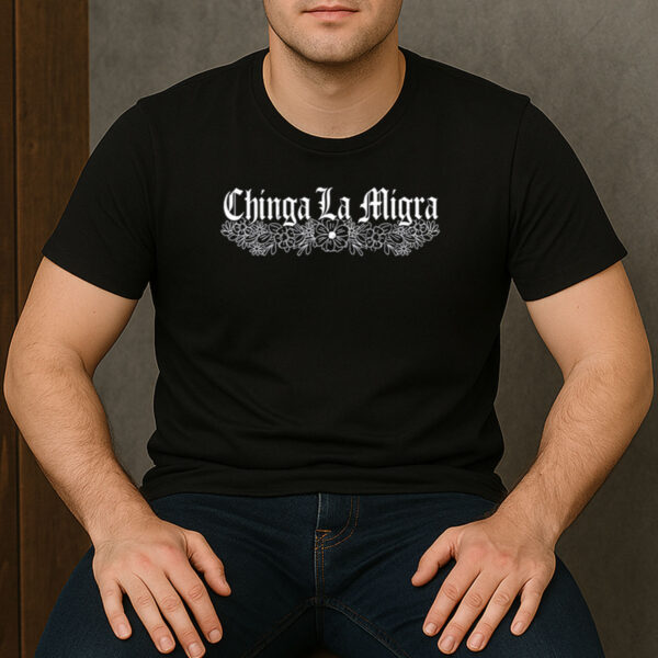 Chinga-La-Migra-T-Shirt-–-Gothic-Floral-Pro-Immigrant-Rights-Tee-US