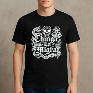 Chinga-La-Migra-T-Shirt-–-Gothic-Skull-&-Snake-Activist-Graphic